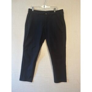 Lululemon Mens Commission Golf Pant Navy Blue 34 LM5AFOS Stretch Tapered Trouser